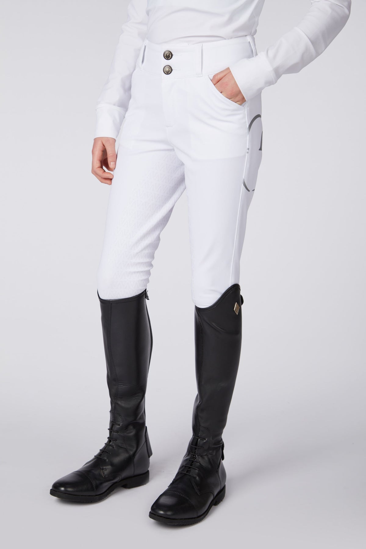 VESTRUM MOLVENO GIRL'S RIDING BREECHES WITH FULL GRIP - TK FABRIC