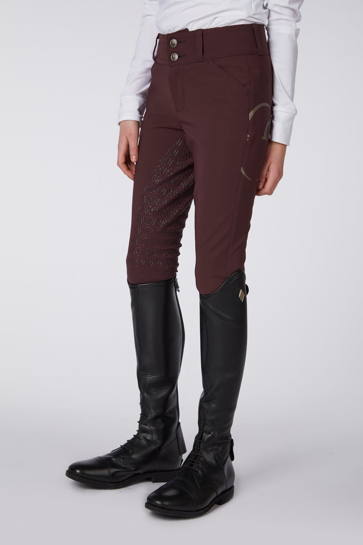 VESTRUM MOLVENO GIRL'S RIDING BREECHES WITH FULL GRIP - TK FABRIC